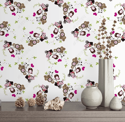 3D Hand Drawn Floral Leaves Wall Mural Wallpaper LQH 69- Jess Art Decoration