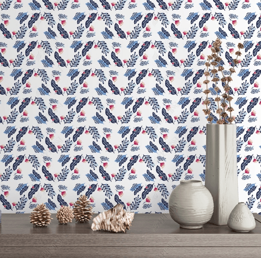 3D Hand Drawn Leaf Pattern Wall Mural Wallpaper LQH 111- Jess Art Decoration