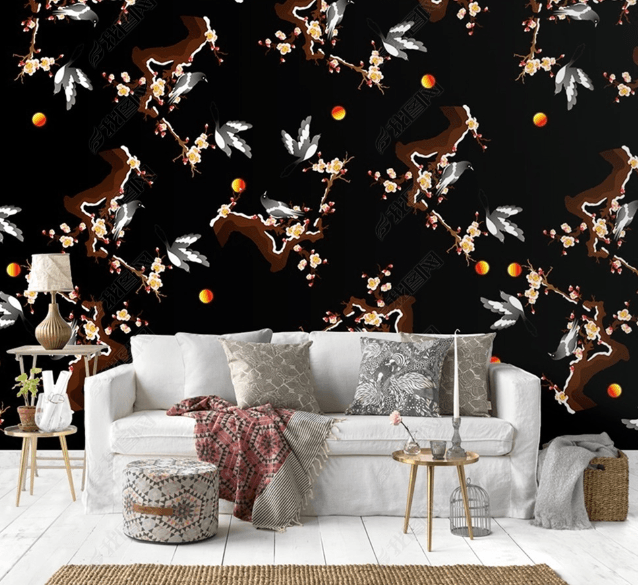3D Hand Drawn Plum Blossom Bird Wall Mural Wallpaper LQH 80- Jess Art Decoration