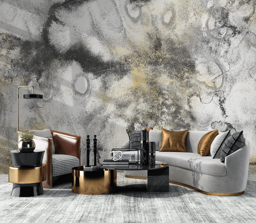 3D Abstract Grey Marble Texture Wall Mural Wallpaper LQH 249- Jess Art Decoration