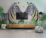3D Hand Drawn Animal Zebra Wall Mural Wallpaper LQH 79- Jess Art Decoration