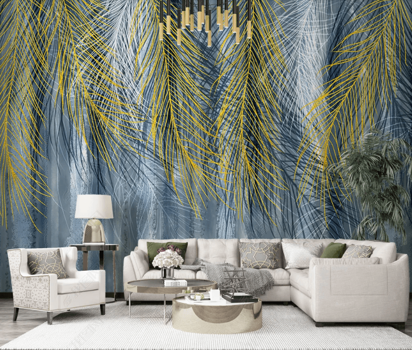 3D Hand Drawn Feather Texture Wall Mural Wallpaper LQH 29- Jess Art Decoration