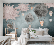 3D Feather Balloon Wall Mural Wallpaper SWW 9- Jess Art Decoration
