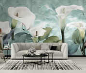 3D Watercolor Calla Lily Wall Mural Wallpaper SWW 212- Jess Art Decoration