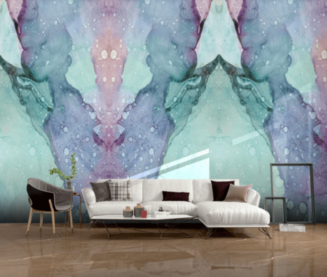3D Watercolor Volcano Abstract Colorful Wall Mural Wallpaper LLL 2386- Jess Art Decoration