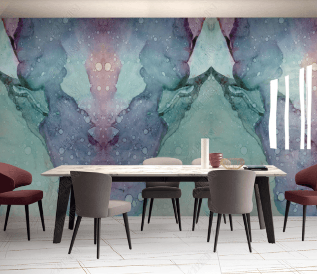3D Watercolor Volcano Abstract Colorful Wall Mural Wallpaper LLL 2386- Jess Art Decoration