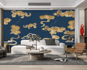 3D Pattern Cloud Gold Abstract Wall Mural Wallpaper LLL 2357- Jess Art Decoration