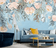 3D Romantic Pine Branch Floral Butterfly Wall Mural Wallpaper GD 4302- Jess Art Decoration