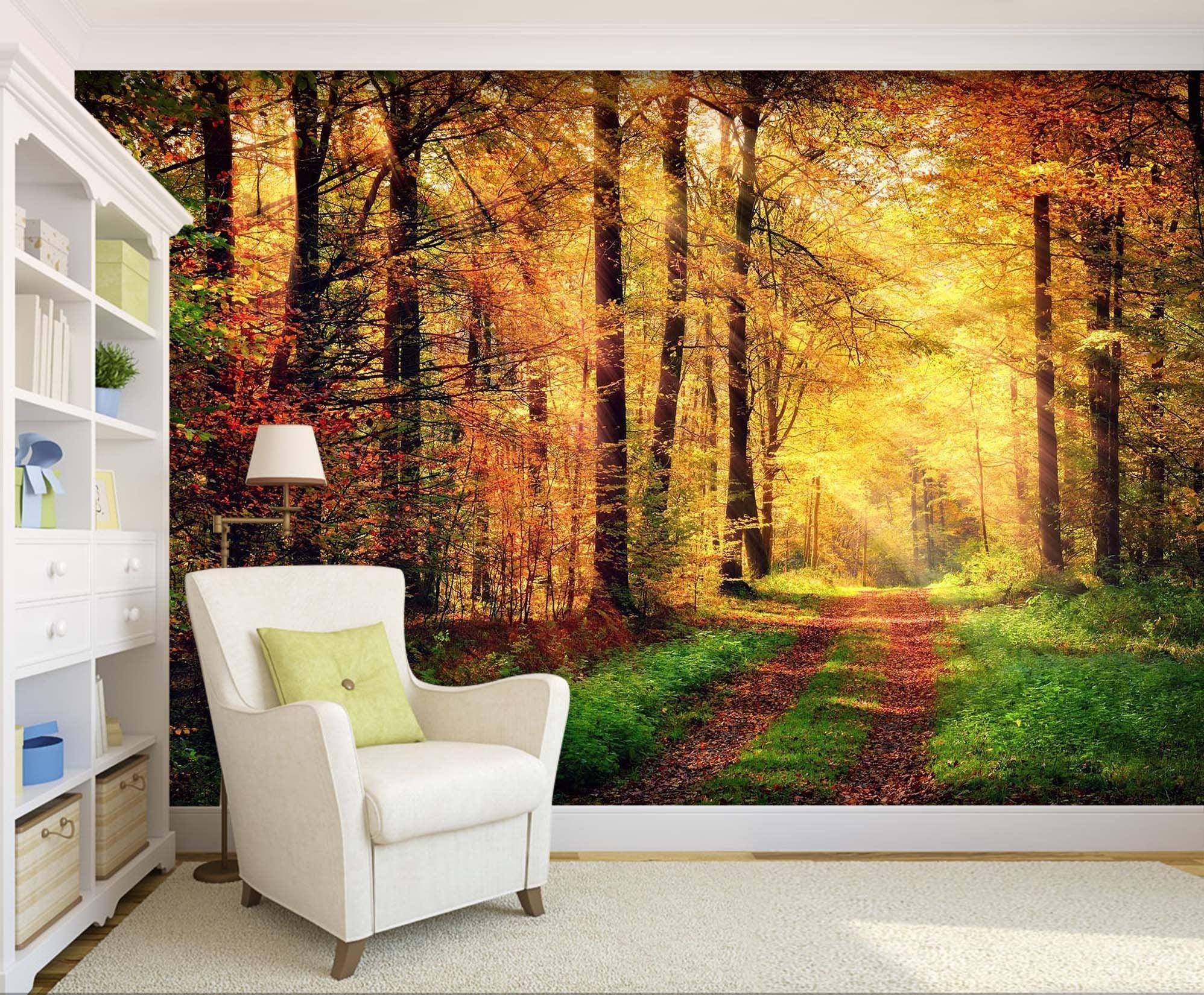3D autumn forest 127 wall murals- Jess Art Decoration