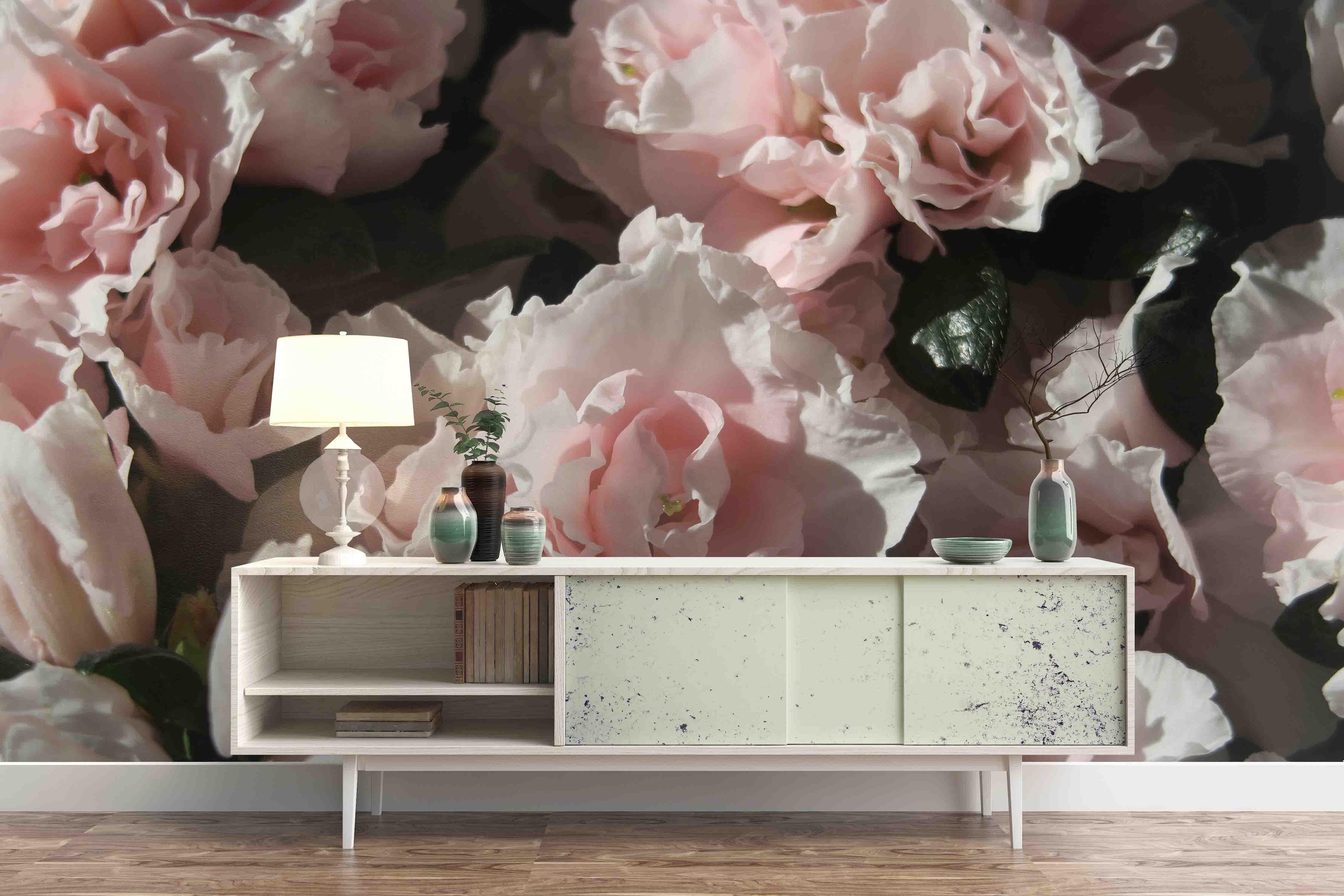 3D Pink Flower Background Wall Mural Wallpaper   33- Jess Art Decoration