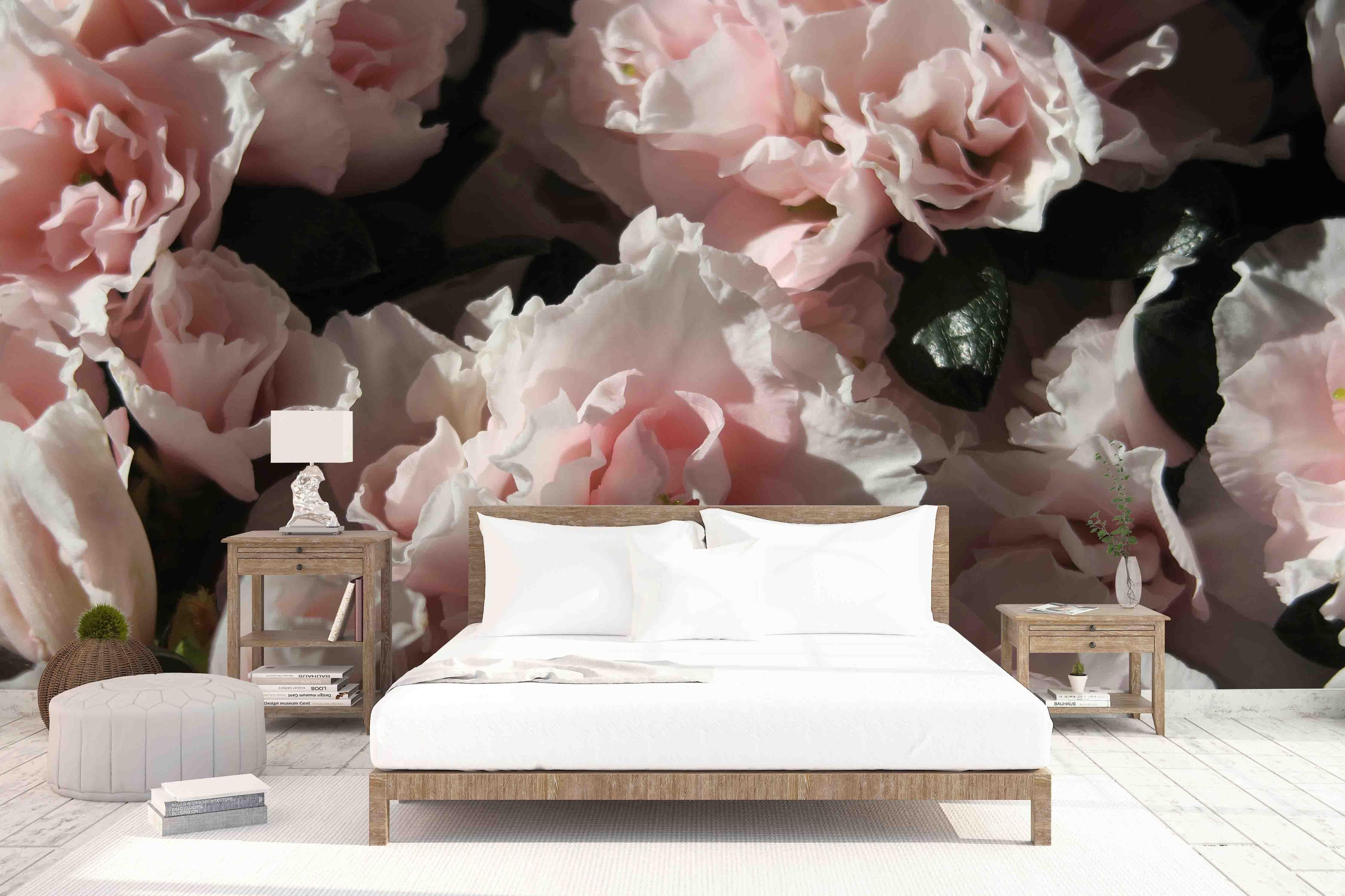 3D Pink Flower Background Wall Mural Wallpaper   33- Jess Art Decoration