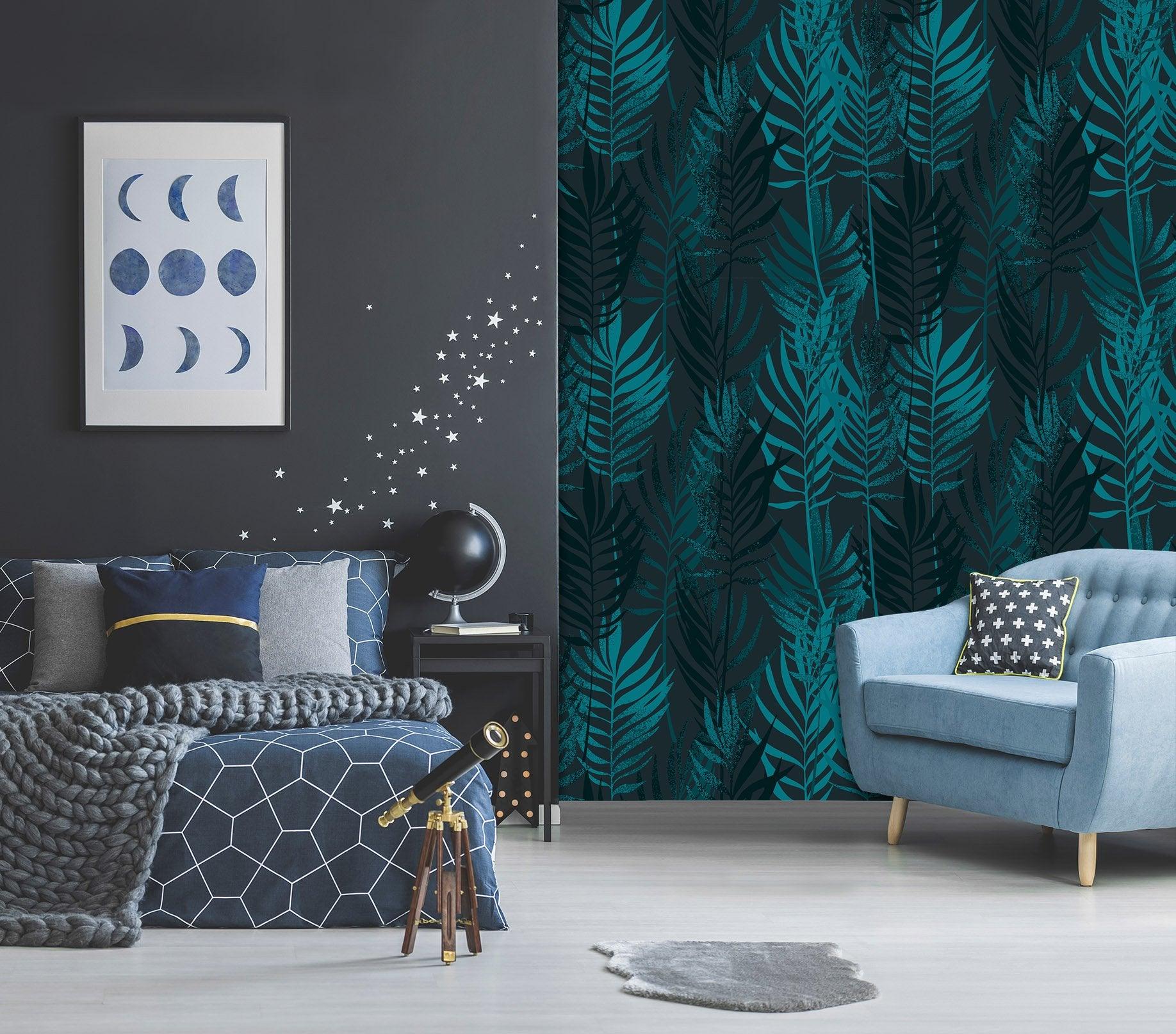 3D Leaf Graphic 42 Wall Murals