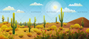 3D Cartoon Desert Cactus Wall Mural Wallpaper 85- Jess Art Decoration