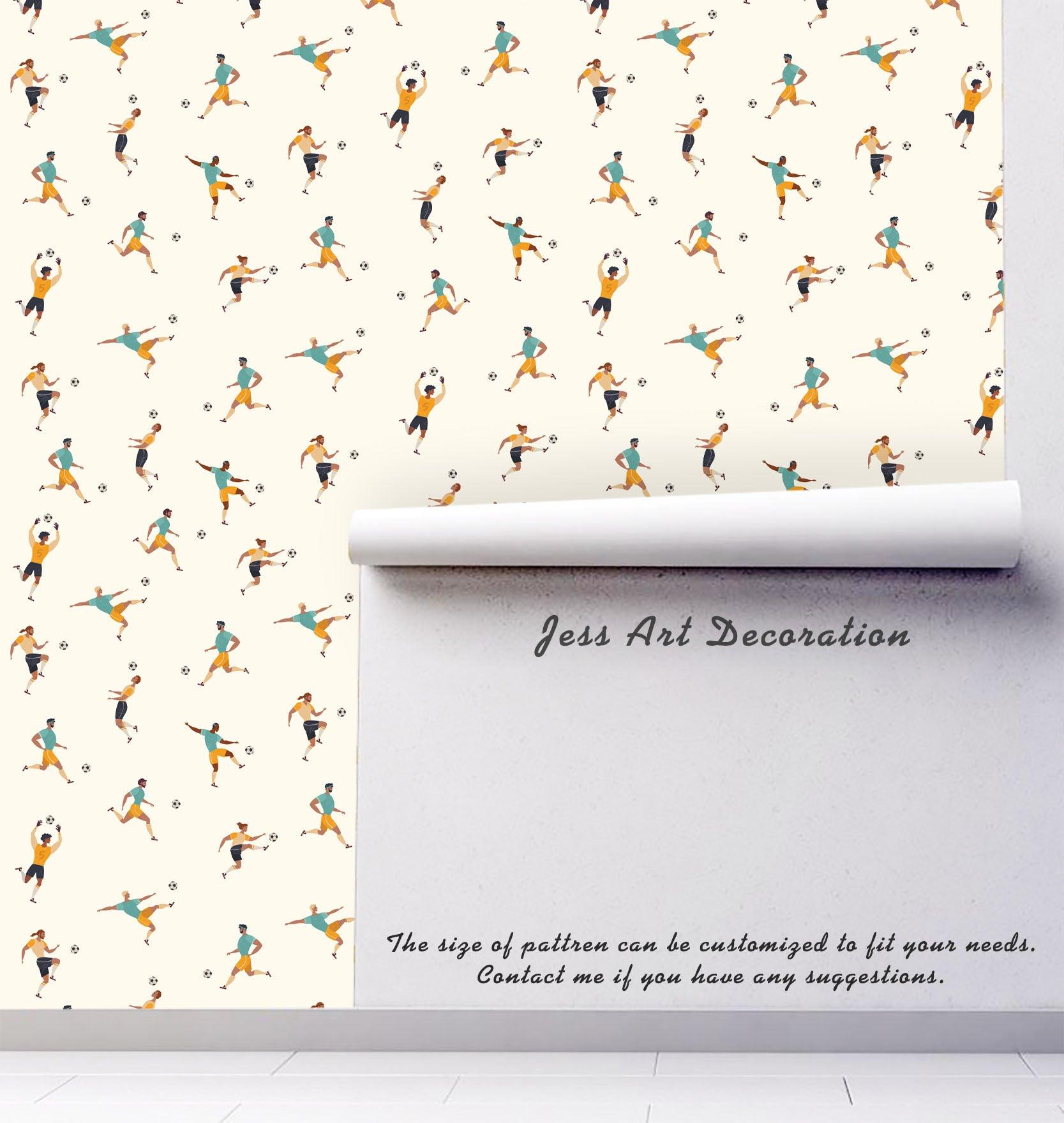 3D Football Player Wall Mural Wallpaper 25- Jess Art Decoration