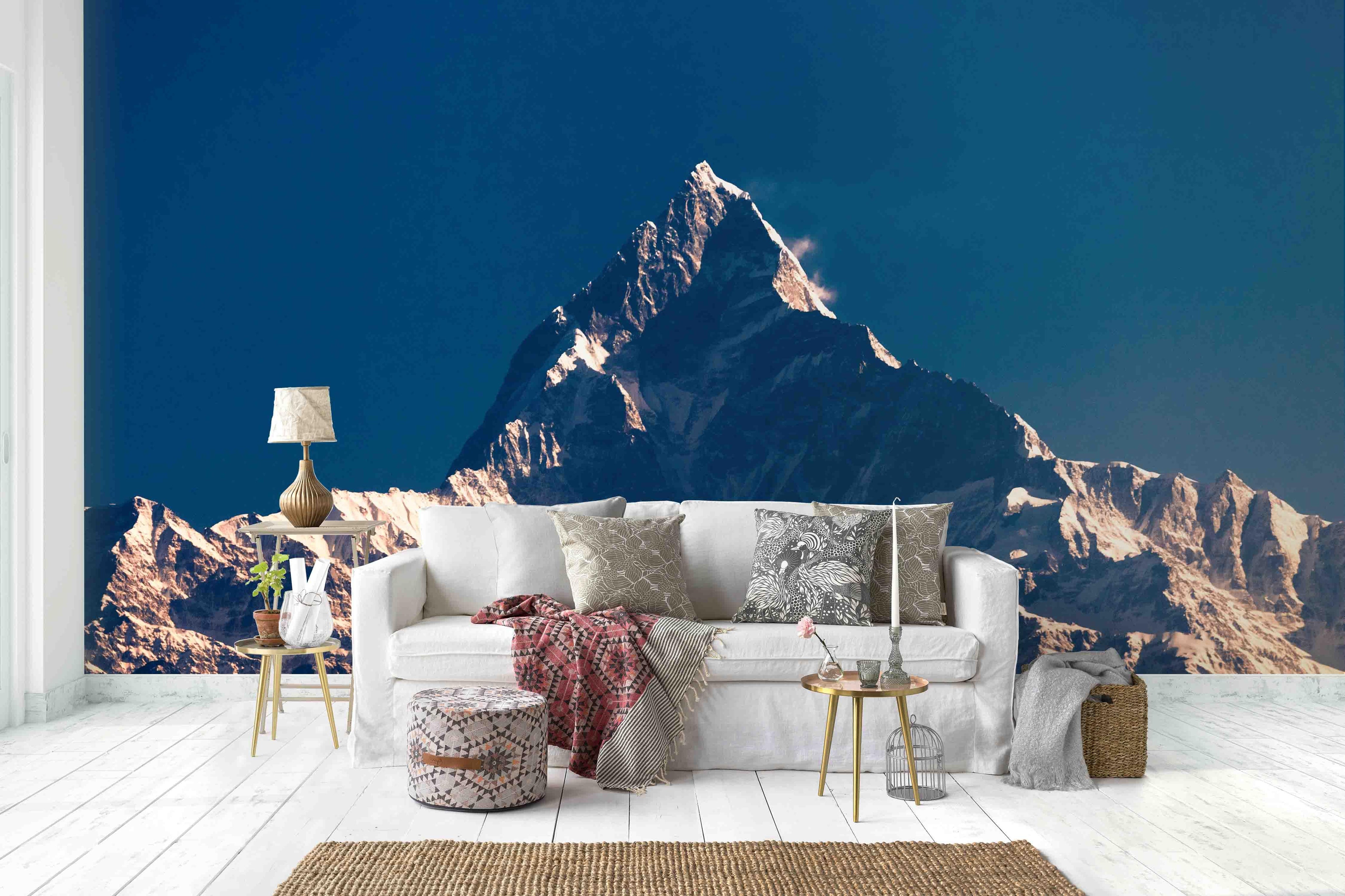 3D Blue Sky High Mountains Wall Mural Wallpaper   35- Jess Art Decoration