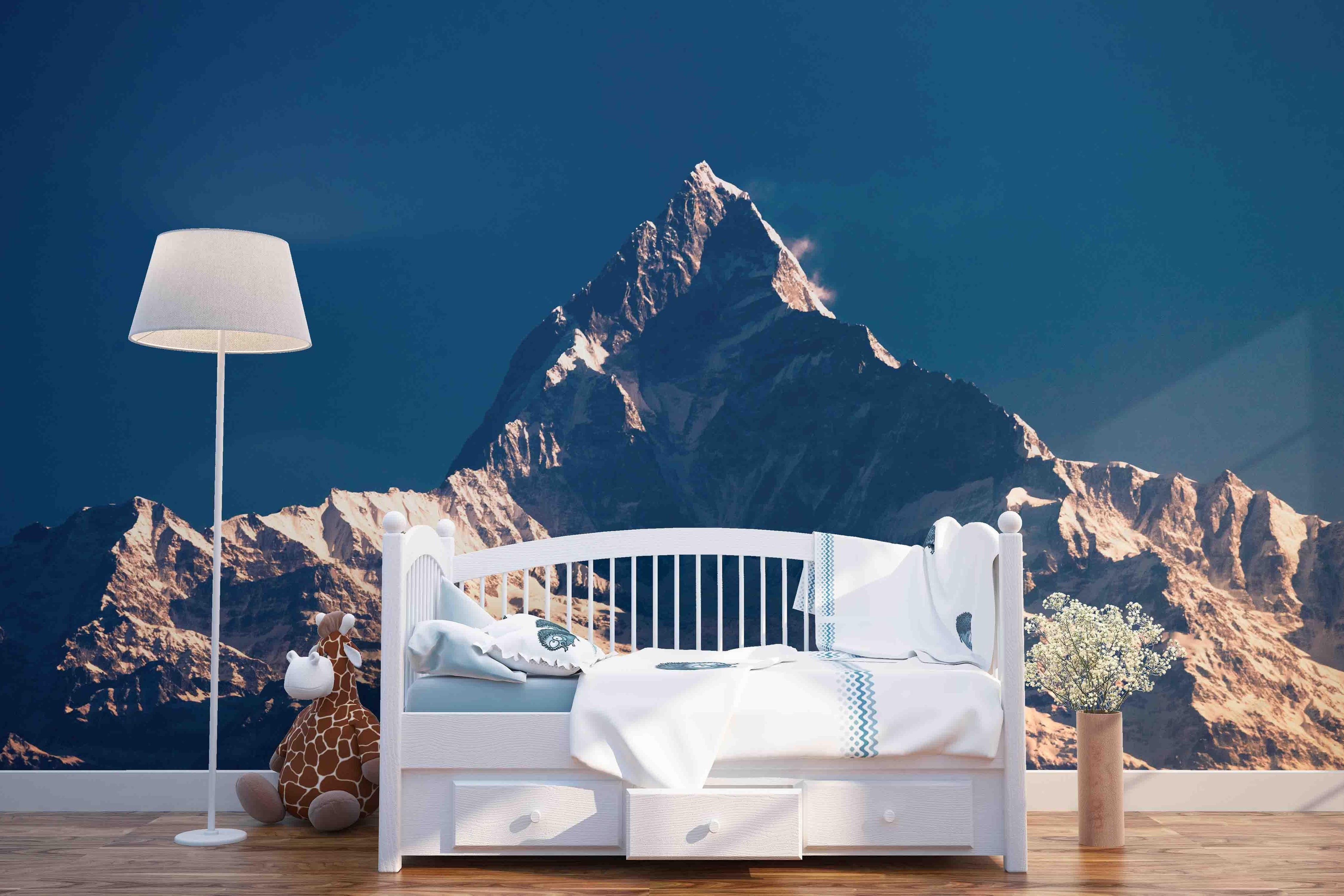 3D Blue Sky High Mountains Wall Mural Wallpaper   35- Jess Art Decoration