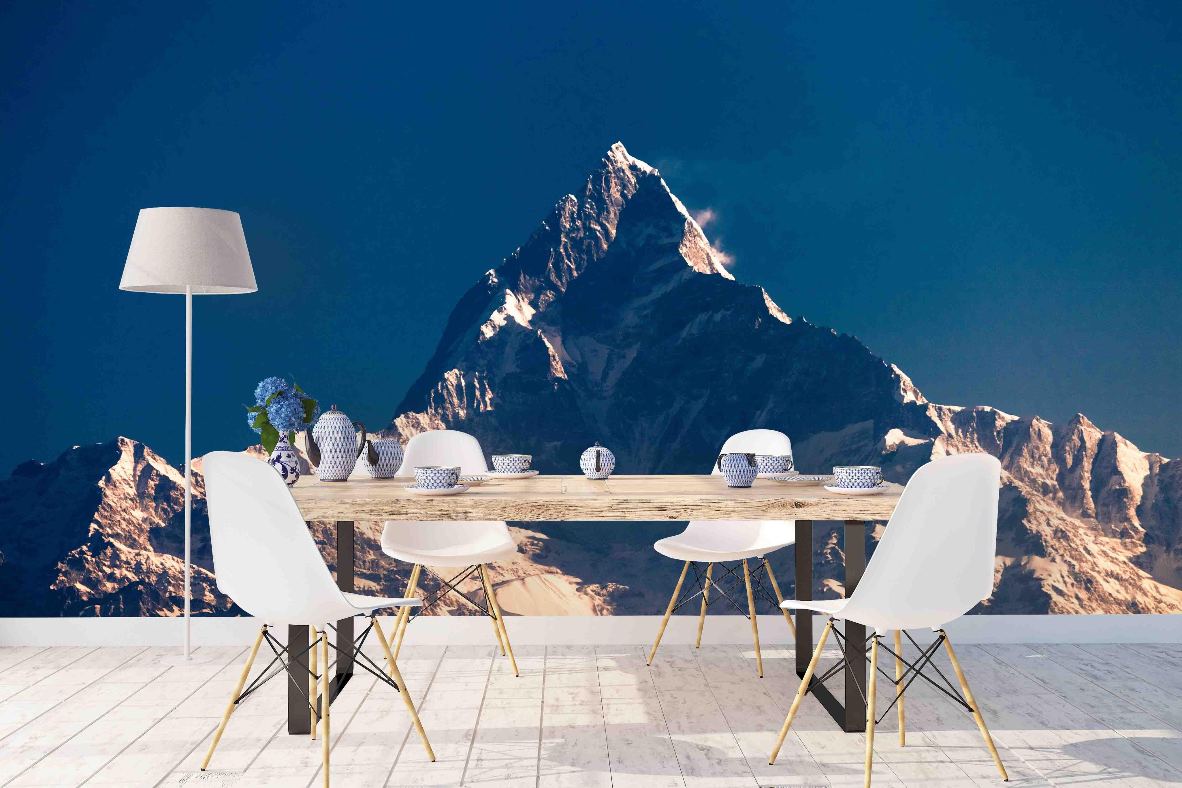 3D Blue Sky High Mountains Wall Mural Wallpaper   35- Jess Art Decoration