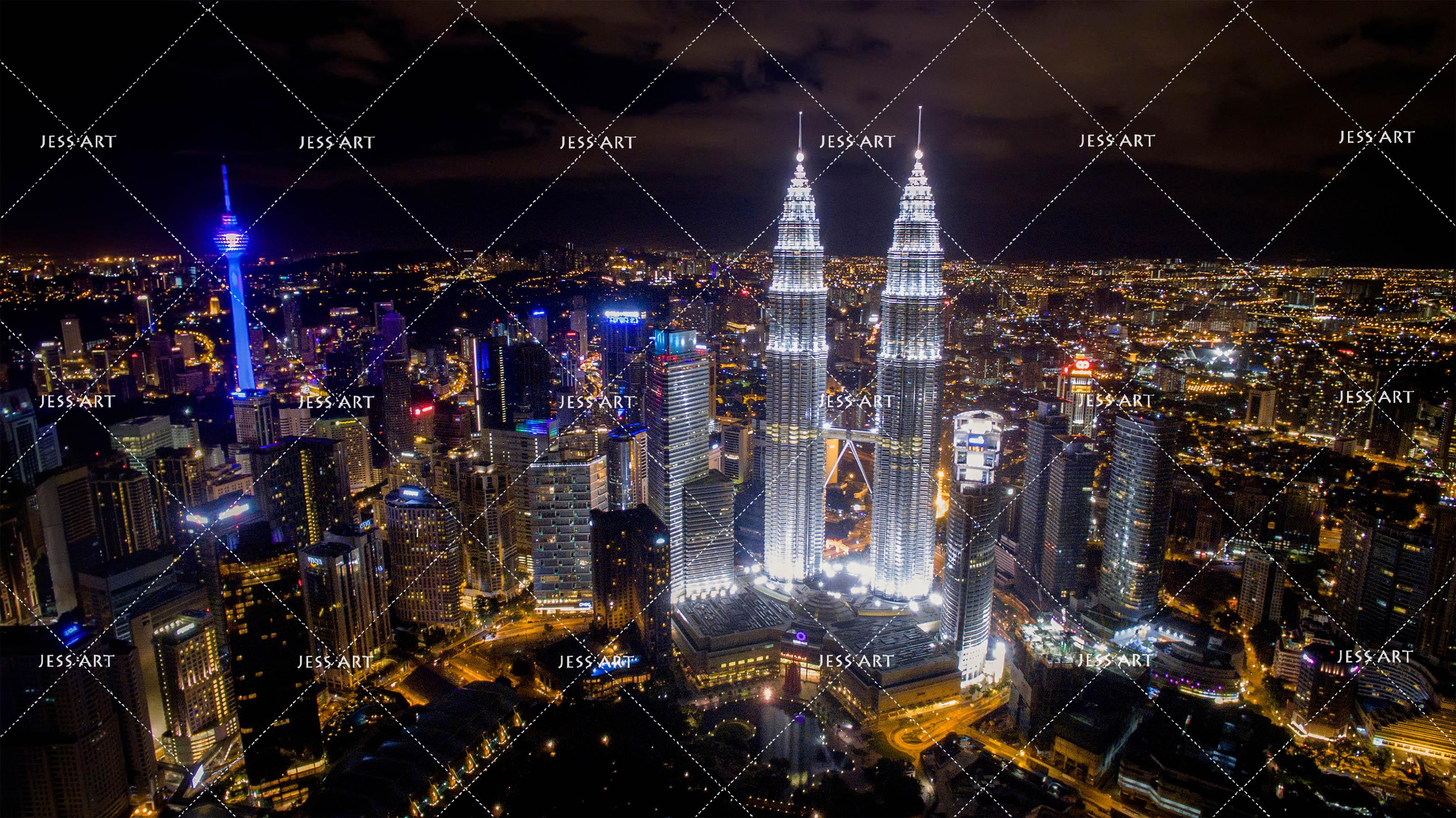 3D City Night Scene Wall Mural Wallpaper 127- Jess Art Decoration