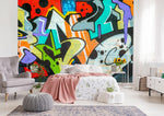 3D Colorful Graffiti Wall 96 Wall Murals