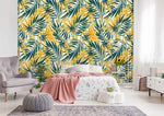 3D Yellow Leaves 58 Wall Murals
