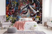 3D Graffiti Woman 108 Wall Murals
