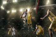 3D dunk basketball wall mural wallpaper 09- Jess Art Decoration