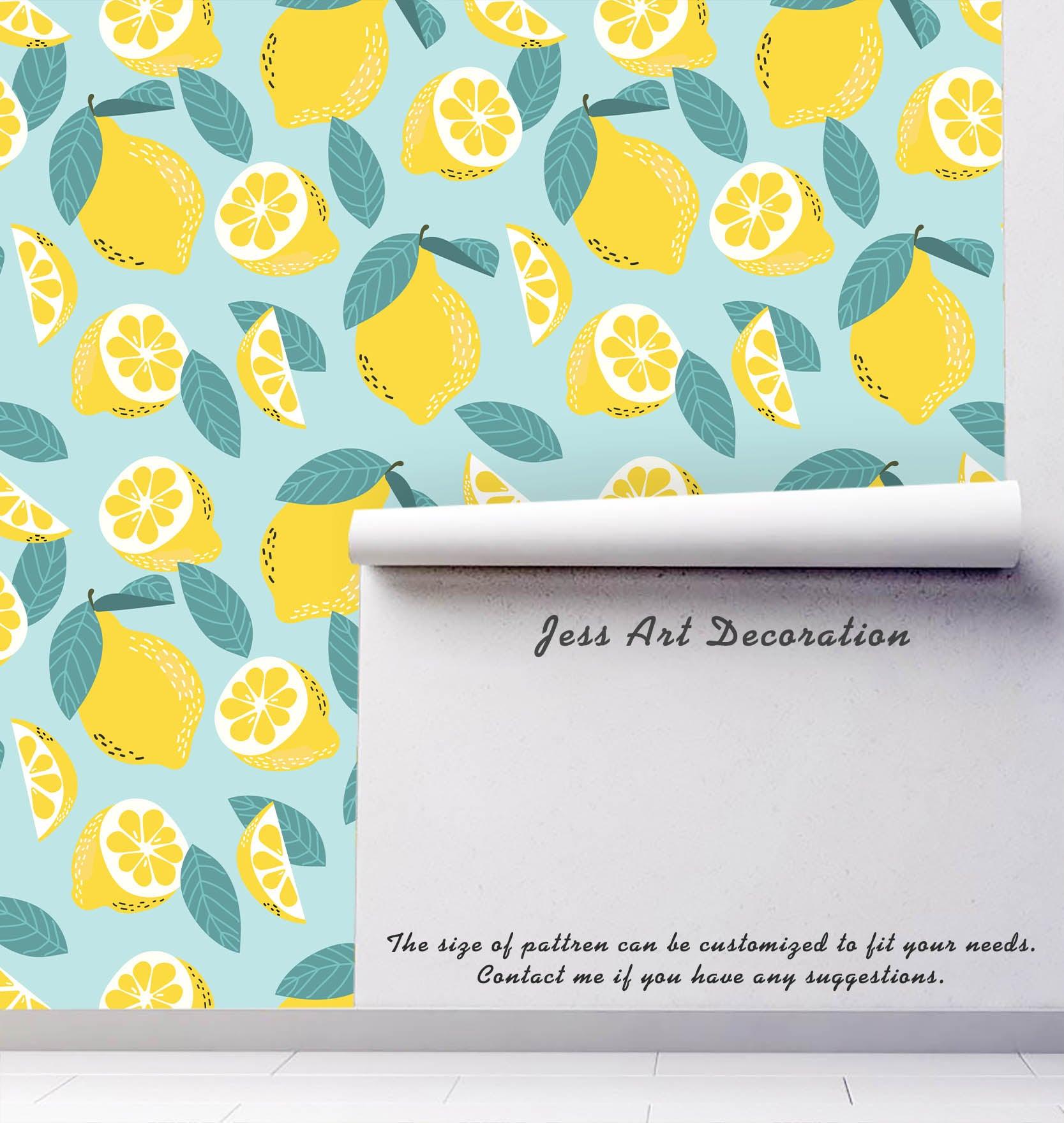 3D Yellow Lemon Wall Mural Wallpaper 58- Jess Art Decoration