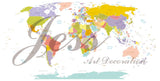 3D Colorful World Map Wall Mural Wallpaper 03- Jess Art Decoration