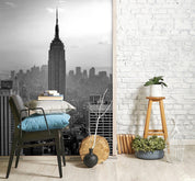 3D black and white city 113 wall murals- Jess Art Decoration