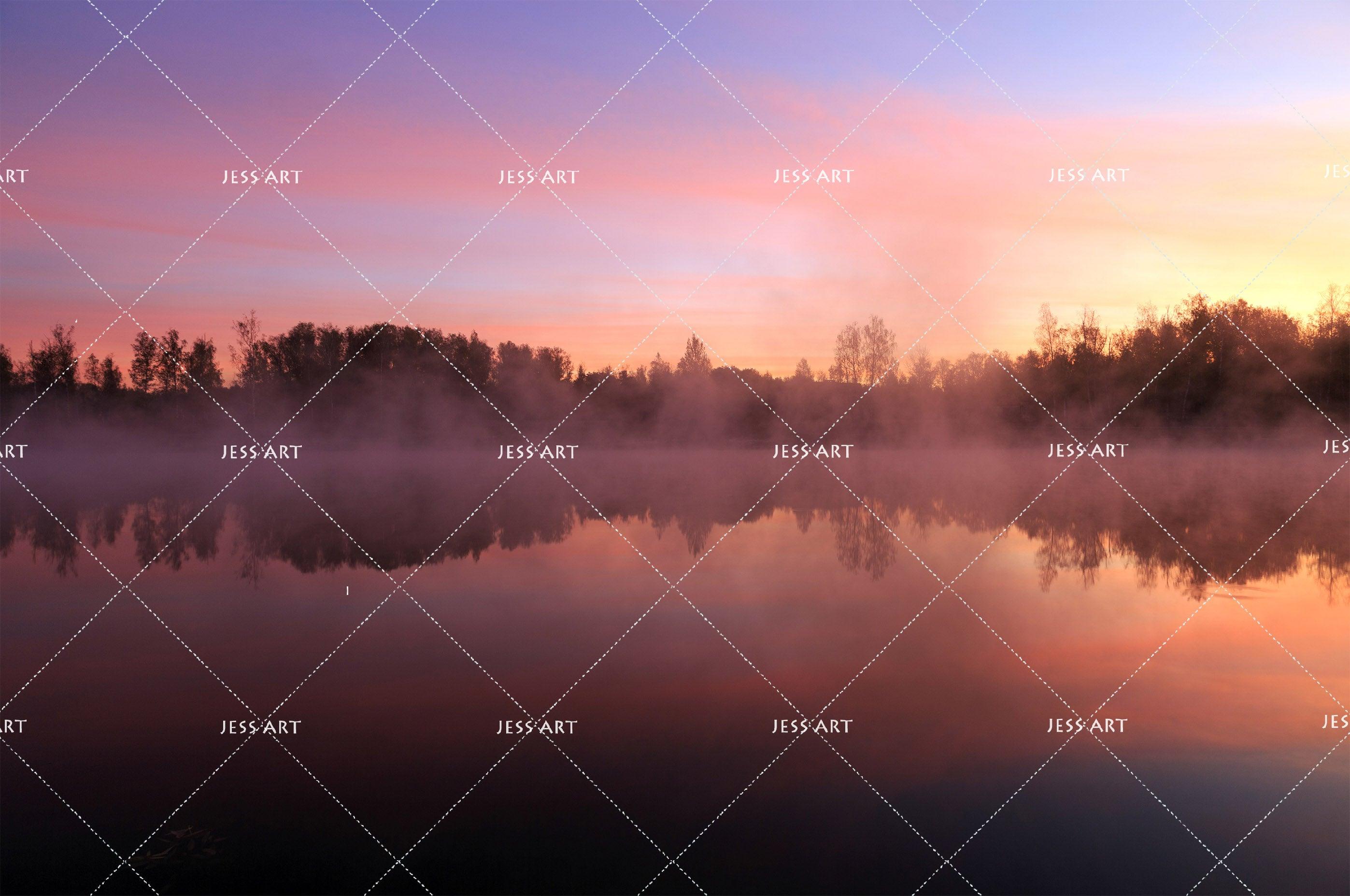 3D Beautiful Sunrise Lake Water Wall Mural Wallpaper 76- Jess Art Decoration