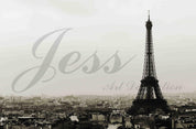 3D Black White Eiffel Tower Wall Mural Wallpaper 11- Jess Art Decoration