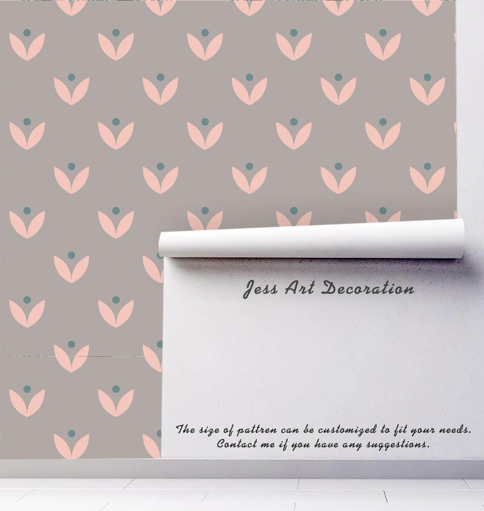 3D Simple Floral Pattern Wall Mural Wallpaper 120- Jess Art Decoration