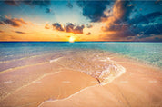 3D sea beach sunset wall mural wallpaper 85- Jess Art Decoration