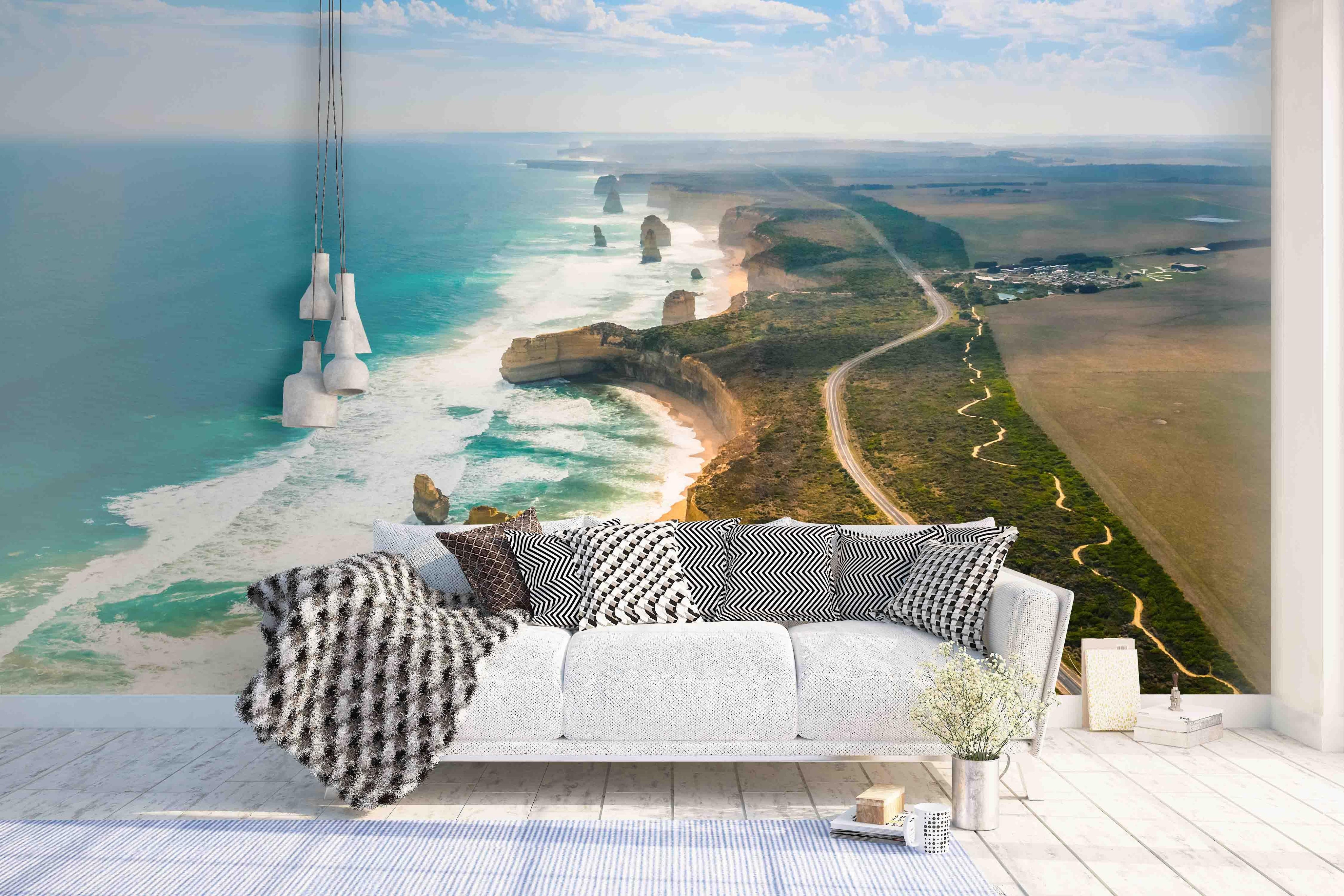 3D Blue Coast Scenery Wall Mural Wallpaper   19- Jess Art Decoration
