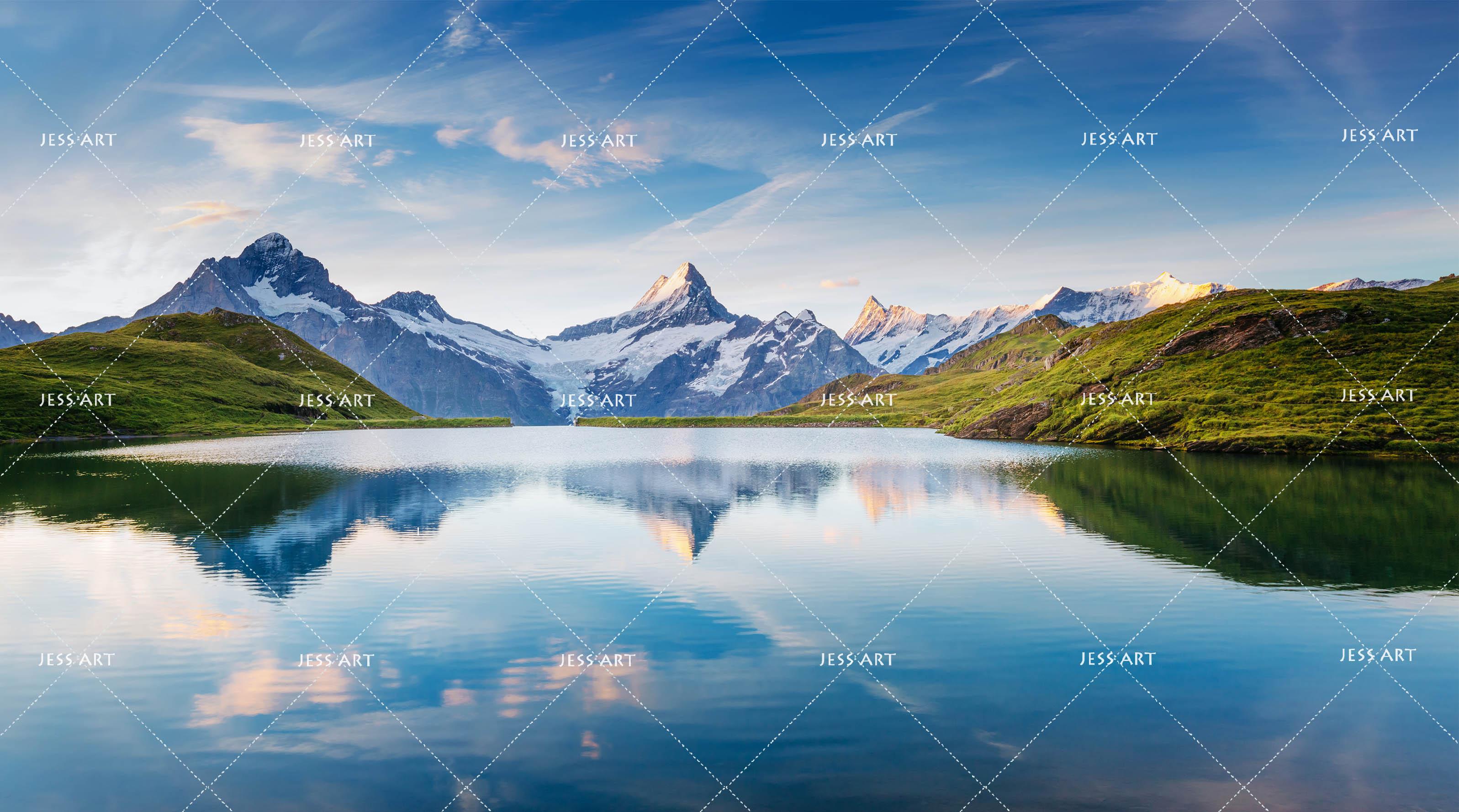 3D Lake And Snow Mountain Wall Mural Wallpaper 14- Jess Art Decoration