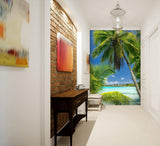 3D coconut tree sea 072 wall murals- Jess Art Decoration