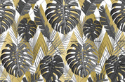 3D Black Palm Leaves Wall Mural Wallpaper 03- Jess Art Decoration