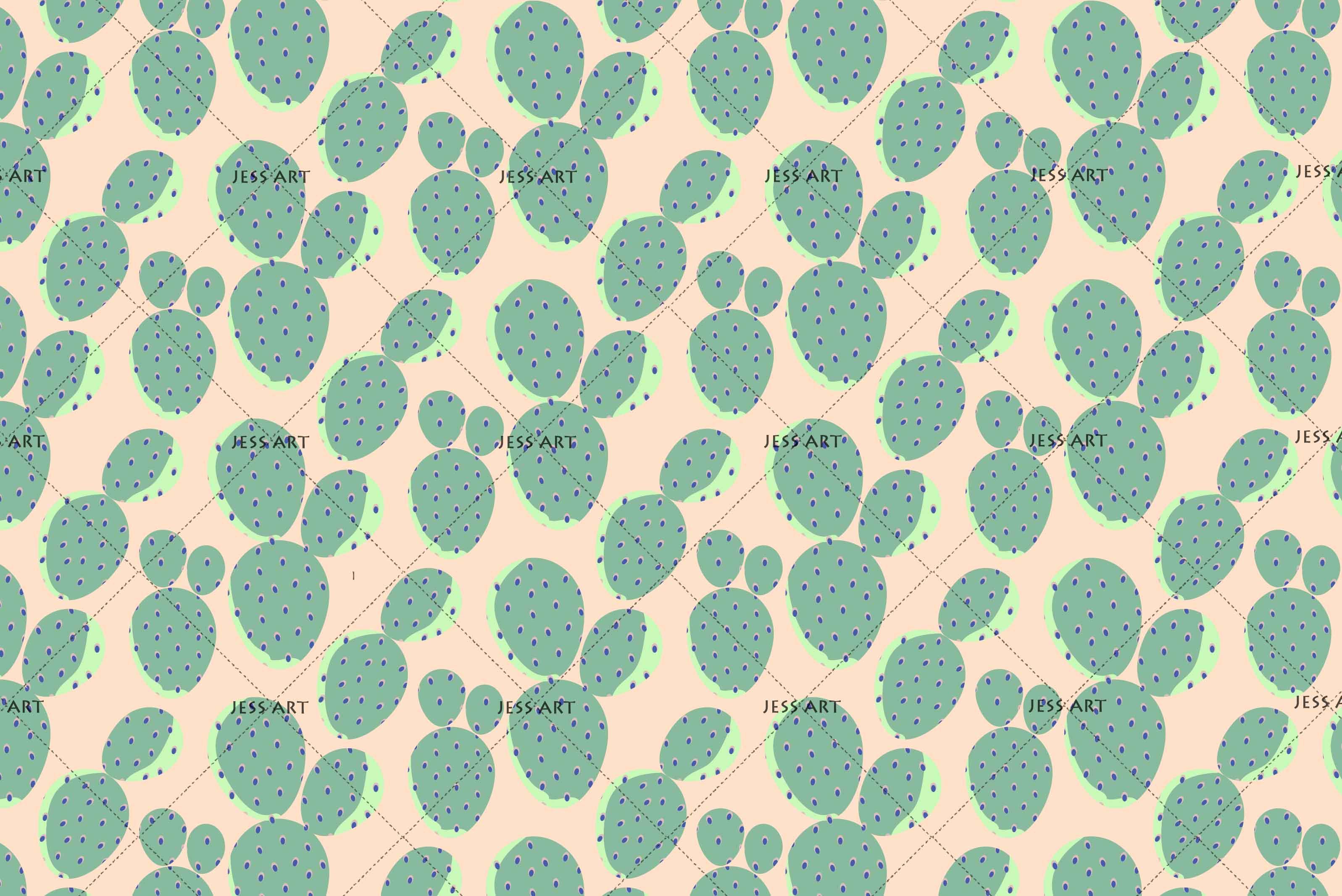 3D Green Cactus Pattern Wall Mural Wallpaper 78- Jess Art Decoration