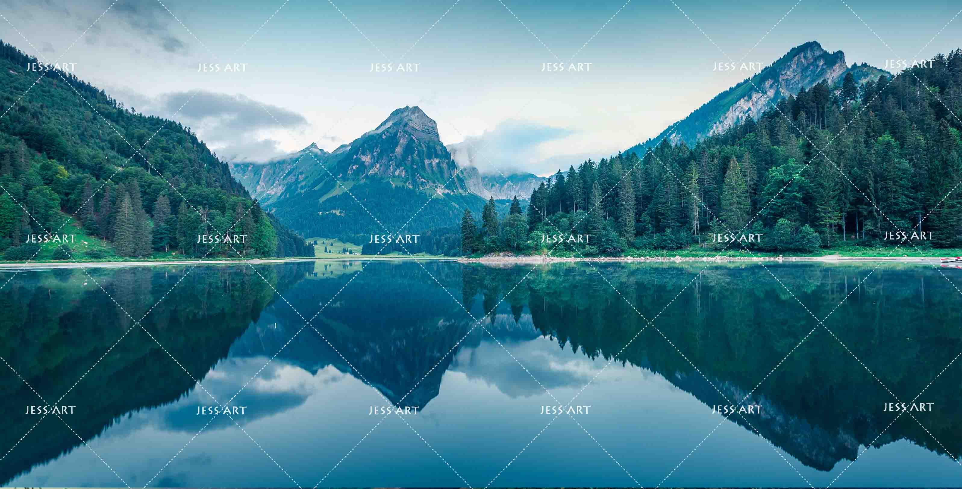3D Lakes Mountains Forests Wall Mural Wallpaper 93- Jess Art Decoration