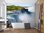 3D White Waterfall Nature 52 Wall Murals