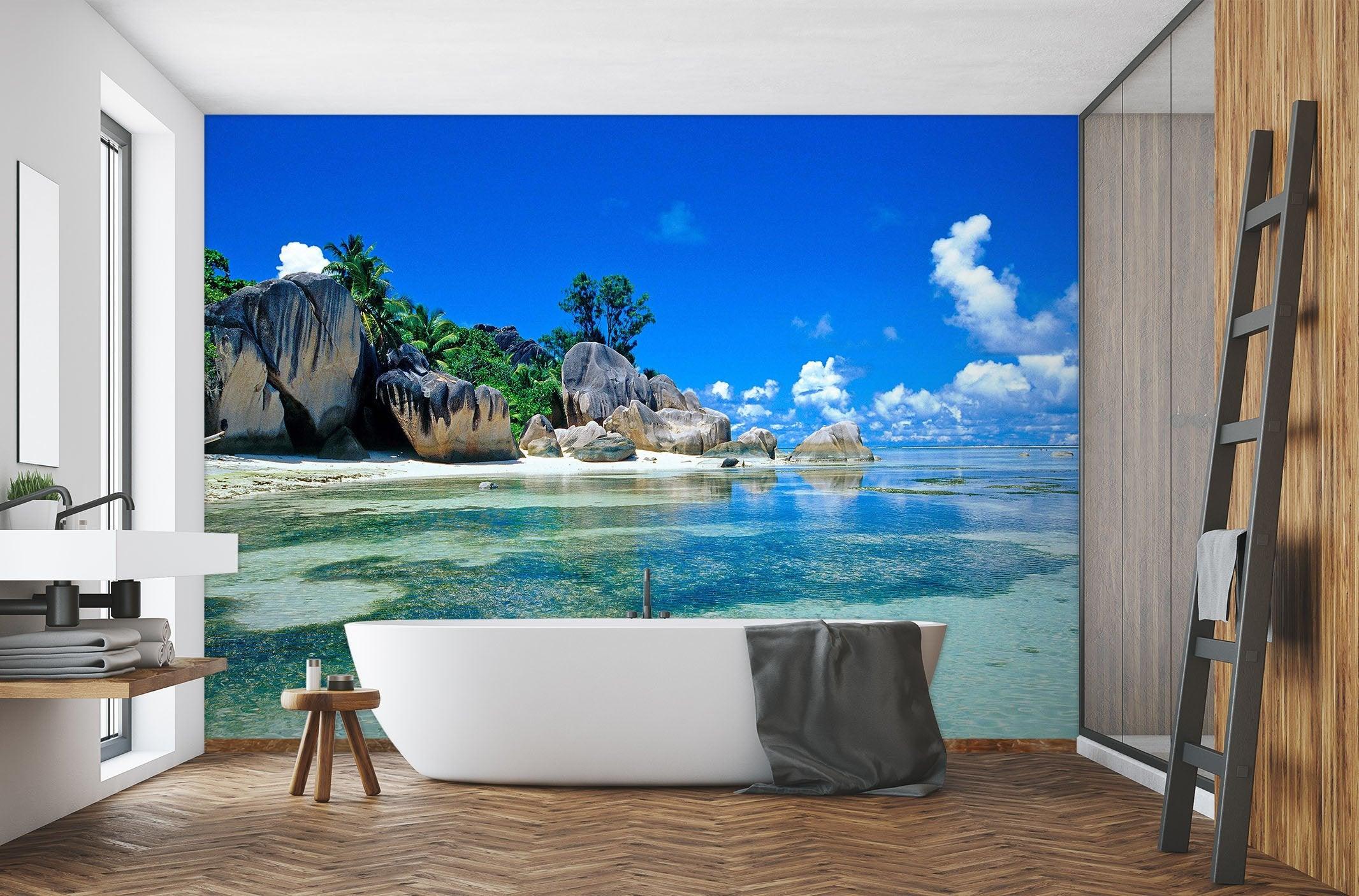 3D Sea Stones 086 Wall Murals