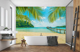 3D Beach Seascape 128 Wall Murals