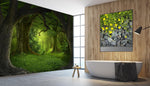 3D Forest Tree Hole 016 Wall Murals