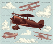 3D Cartoon Aircraft  Wall Mural Wallpaper 63- Jess Art Decoration