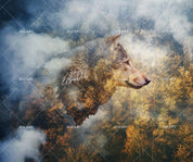 3D Grassland Wolf Fog Forest Wall Mural Wallpaper 15- Jess Art Decoration