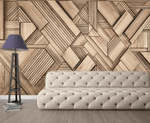 3D Wood Stripe Pattern Wall Mural Wallpaper YQ 0156- Jess Art Decoration