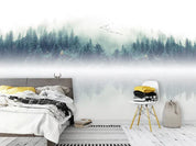 3D White Mist Forest Lake Landscape Wall Wall Mural Wallpaper LQH 147- Jess Art Decoration