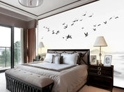 3D White Mist Mountain Bird Wall Mural Wallpaper LQH 379- Jess Art Decoration