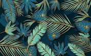 3D Blue Green Leaves Wall Mural Wallpaper 13- Jess Art Decoration
