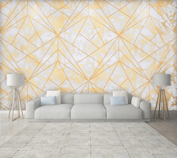 3D Yellow Geometric Wall Mural Wallpaper 52- Jess Art Decoration